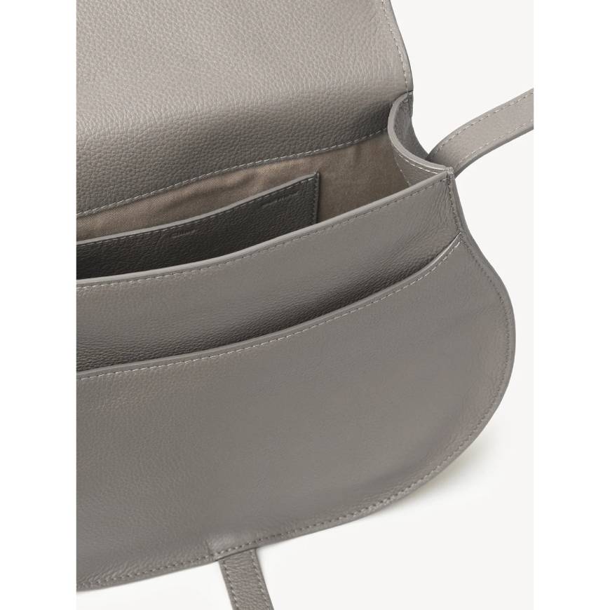 MARCIE MEDIUM SADDLE BAG  CASHMERE GRAY