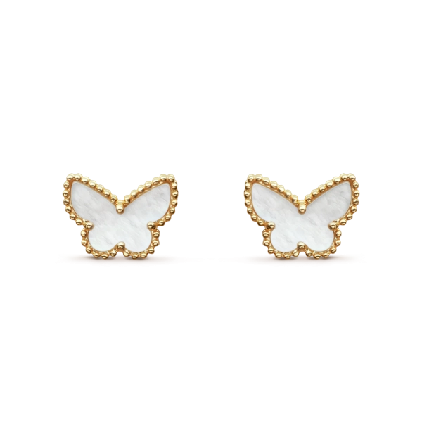 Sweet Alhambra Butterfly Earrings yellow gold