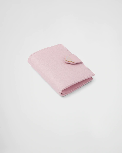 Prada Small Saffiano Leather Wallet Alabaster Pink