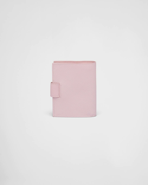 Prada Small Saffiano Leather Wallet Alabaster Pink