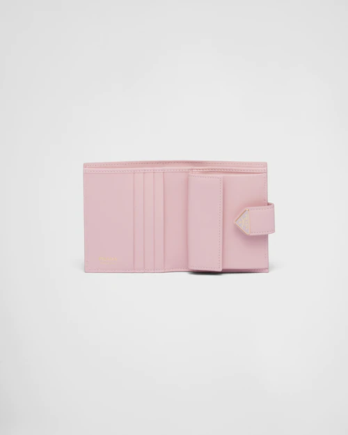 Prada Small Saffiano Leather Wallet Alabaster Pink
