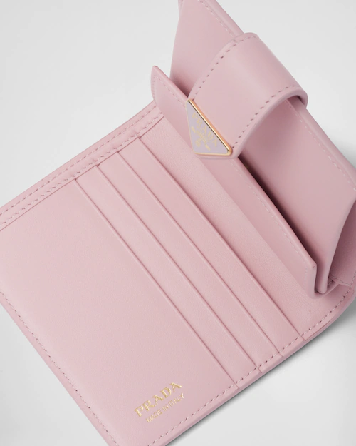 Prada Small Saffiano Leather Wallet Alabaster Pink