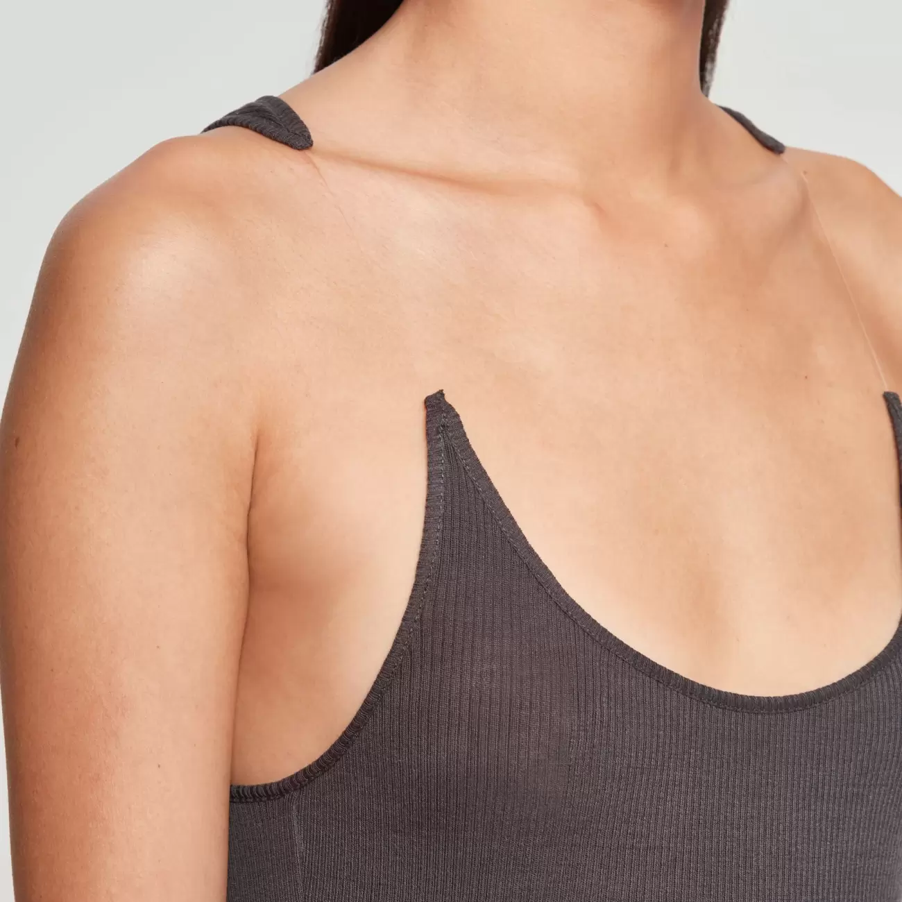 Aurélie wears Invisible Strap Dress Expand  Black