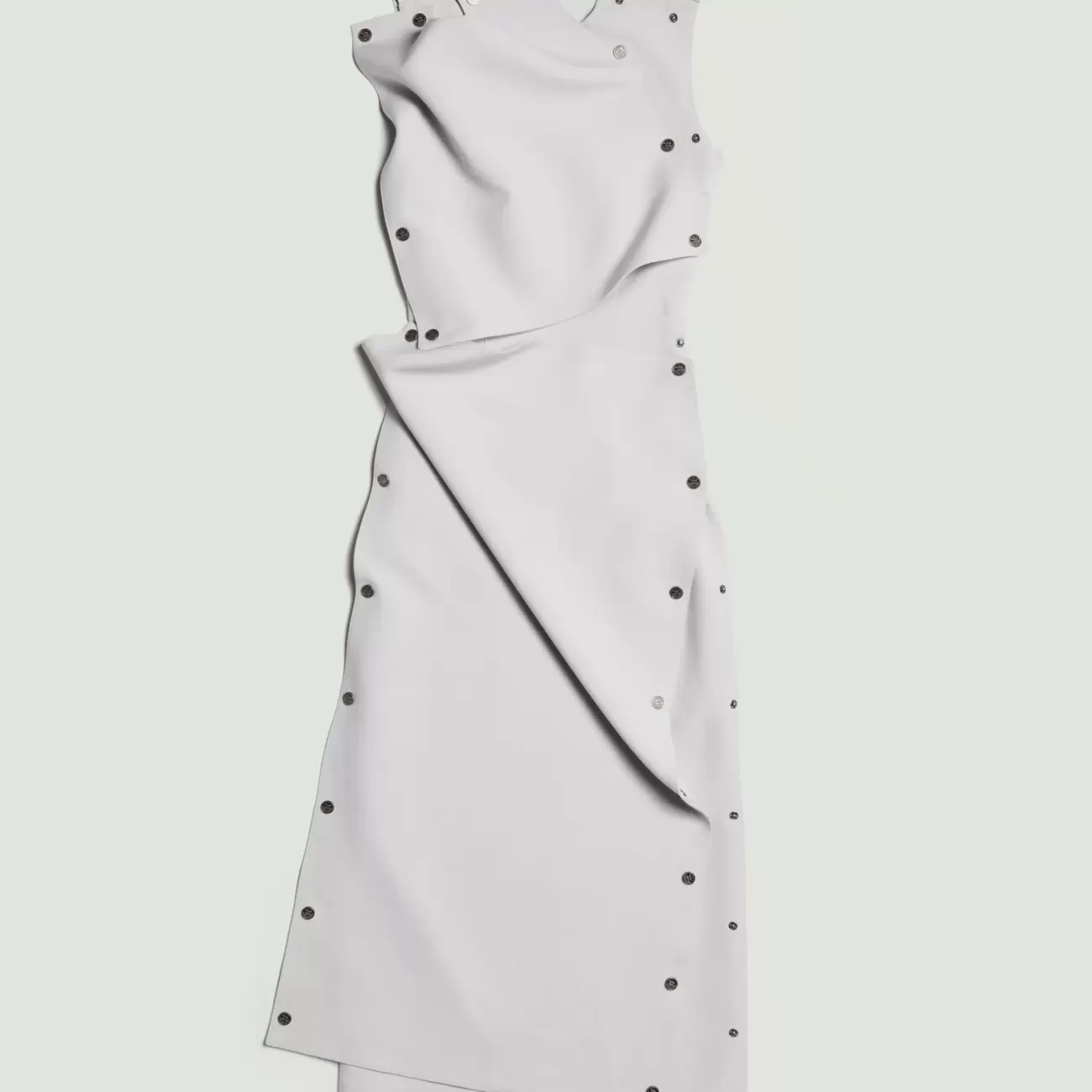 Snap Panel Sleeveless Dress