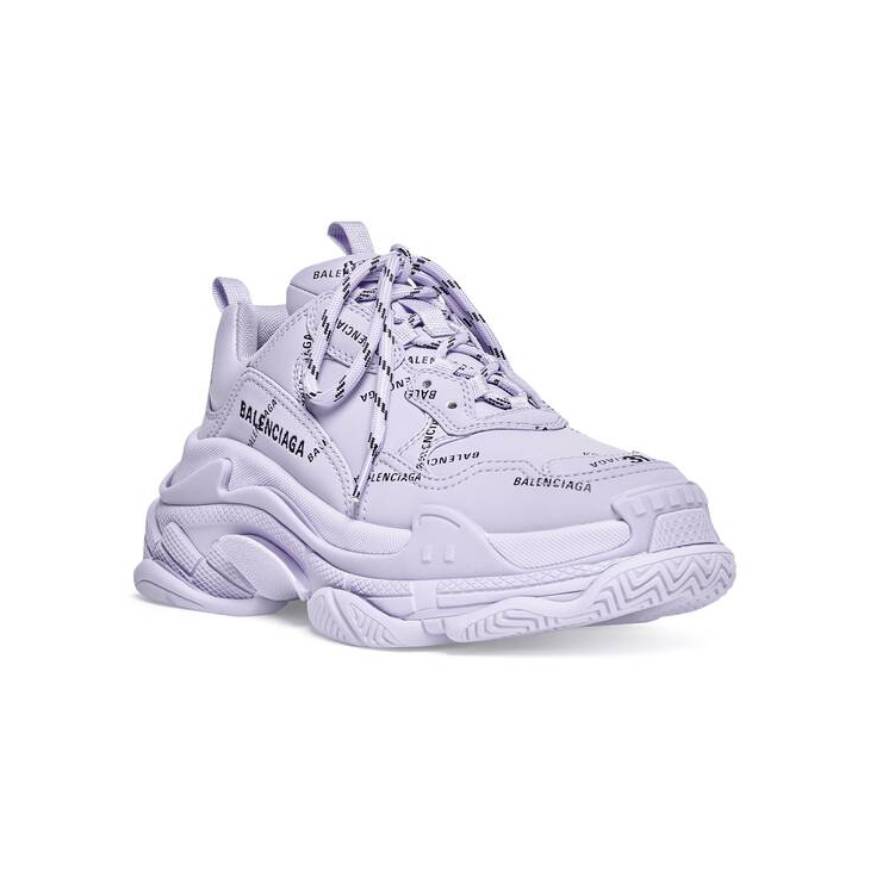 TRIPLE S TRAINERS ALLOVER LOGO IN LIGHT PURPLE
