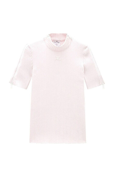 Courreges Reedition Knit Top Short Sleeves