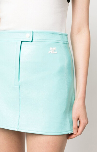 Courreges Reedition Vinyl Mini Skirt