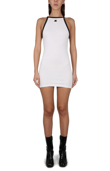 Courreges Light Ribs Contrast Dress