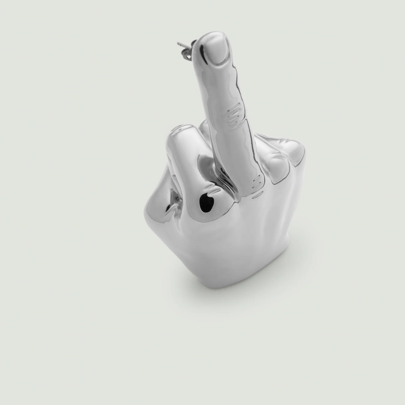 Fuck U Single Earring / Silver