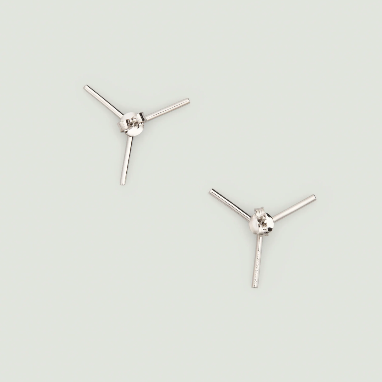 Mini Y Earrings / Silver