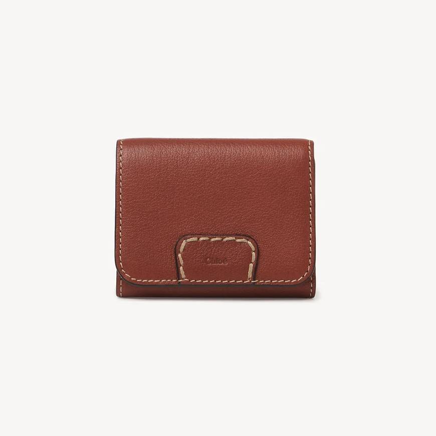 EDITH SMALL TRI-FOLD  SEPIA BROWN