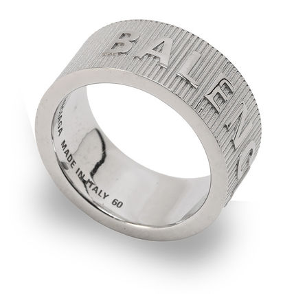 STRIPE LOGO RING SILVER