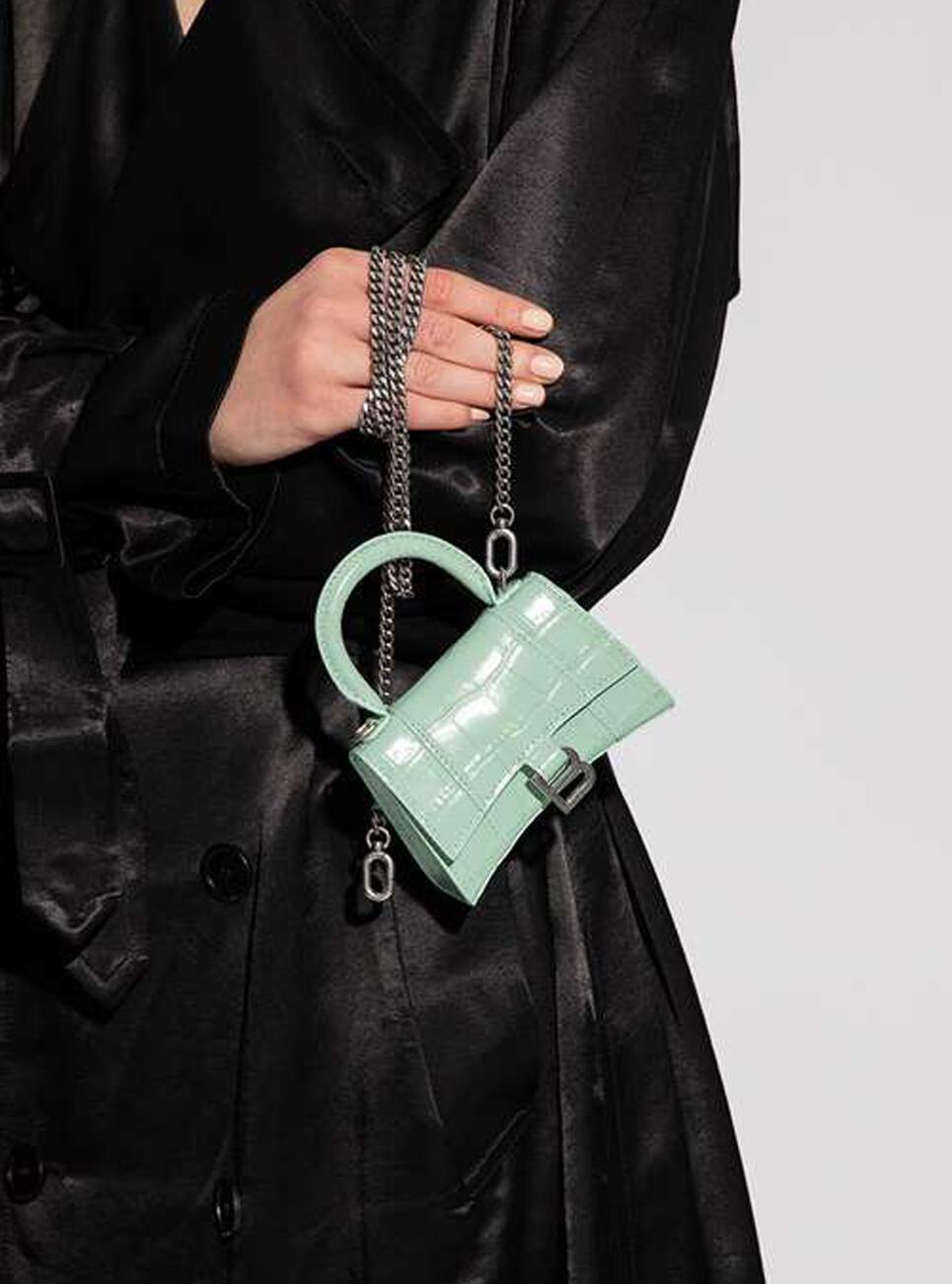 Balenciaga Hourglass Bag Light Green