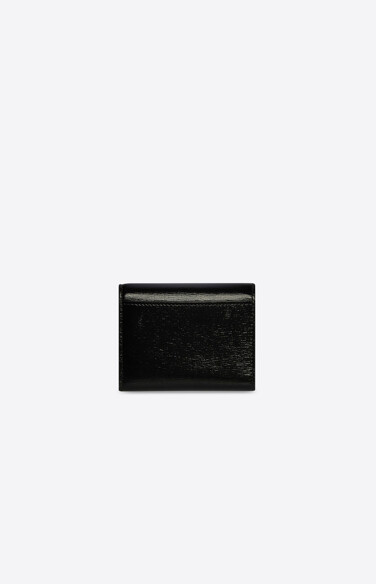 Stripe Embossed Calfskin Gossip Mini Zipper Wallet
