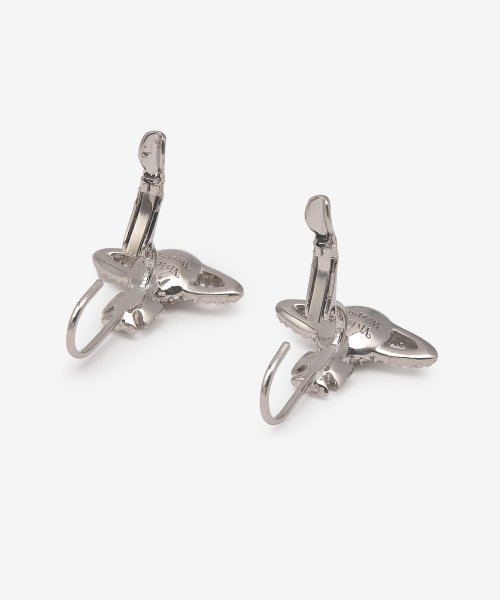  Grace Bass Relief Earrings - Silver