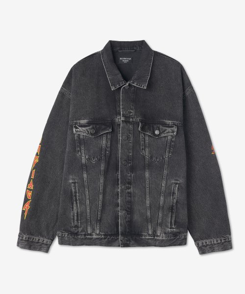 GRAPHIC LOGO OVERSIZE DENIM JACKET