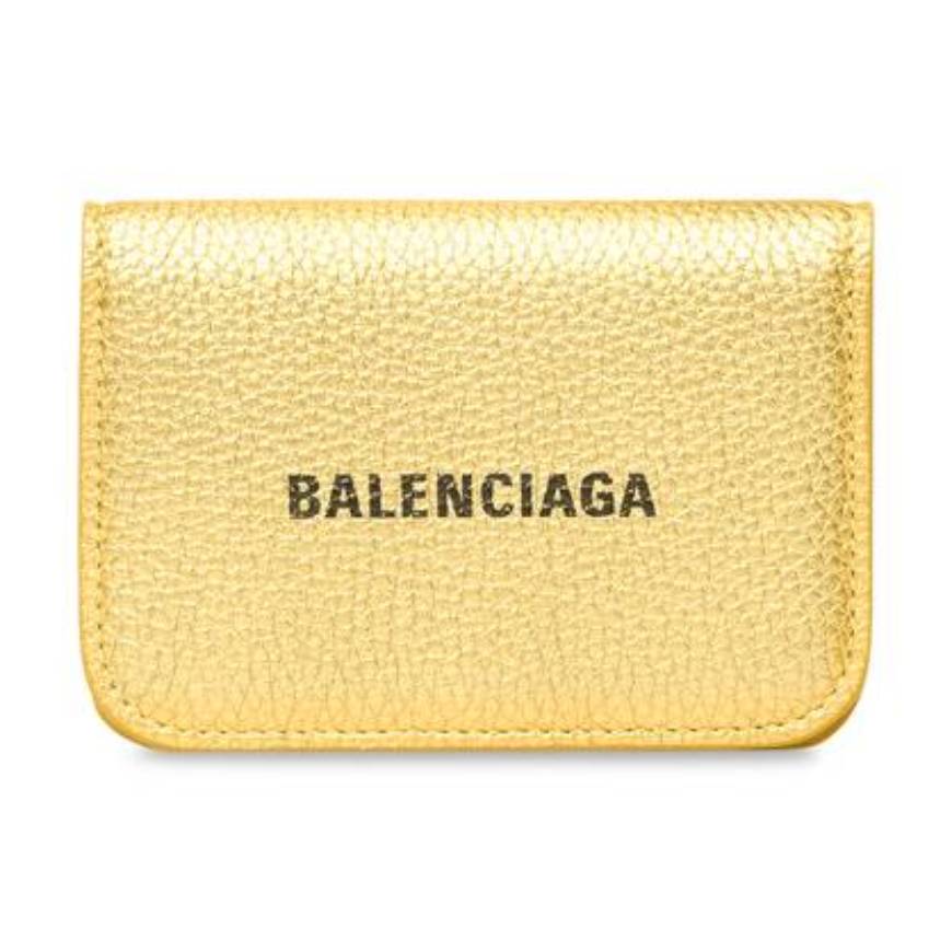 WOMEN'S CASH MINI WALLET METALLIZED IN GOLD