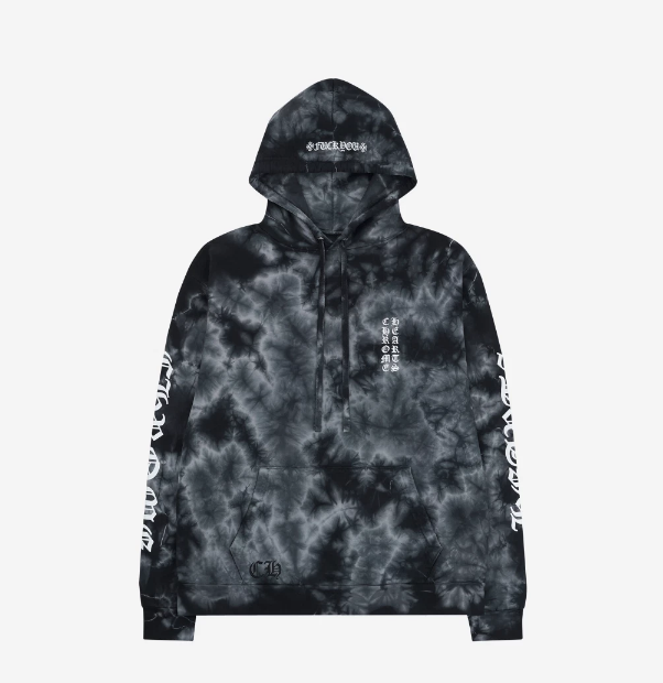 Chrome Hearts Horseshoe Tie Dye Hoodie Black