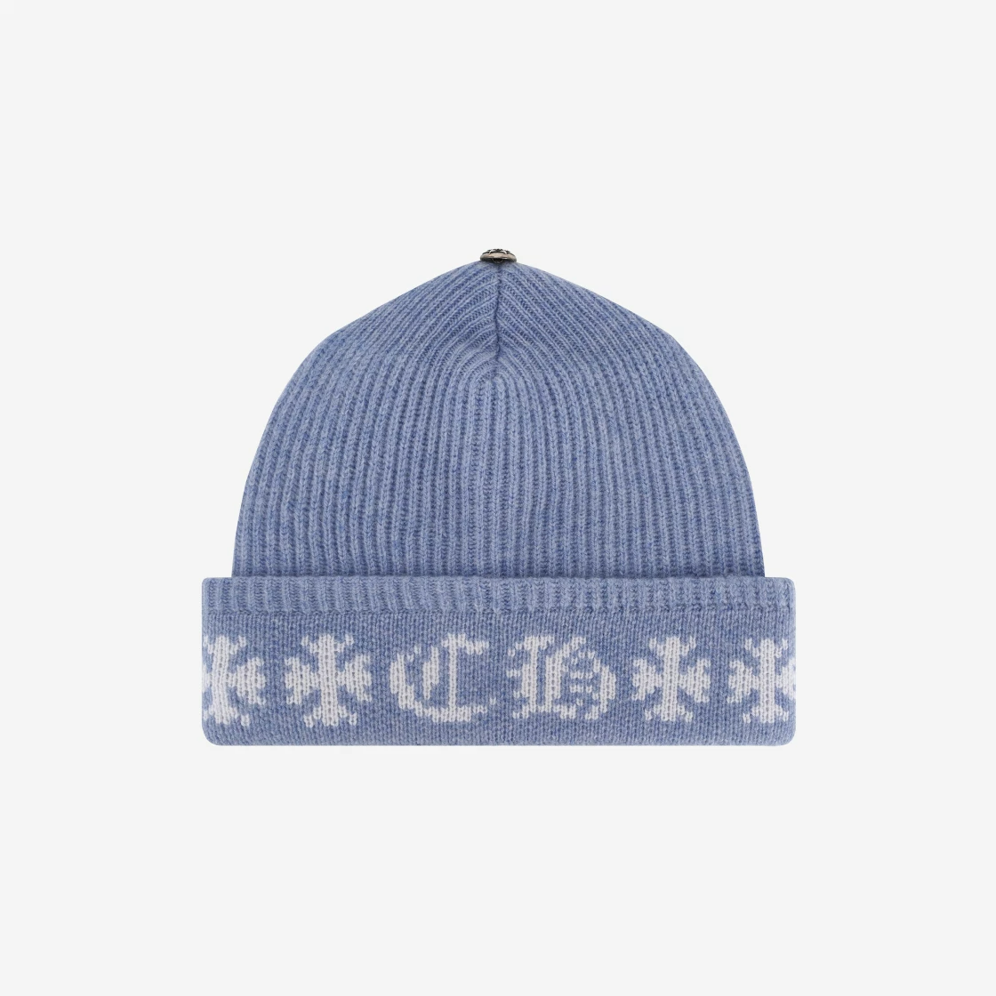Chrome Hearts Big Daddy Cashmere Beanie Light Blue White