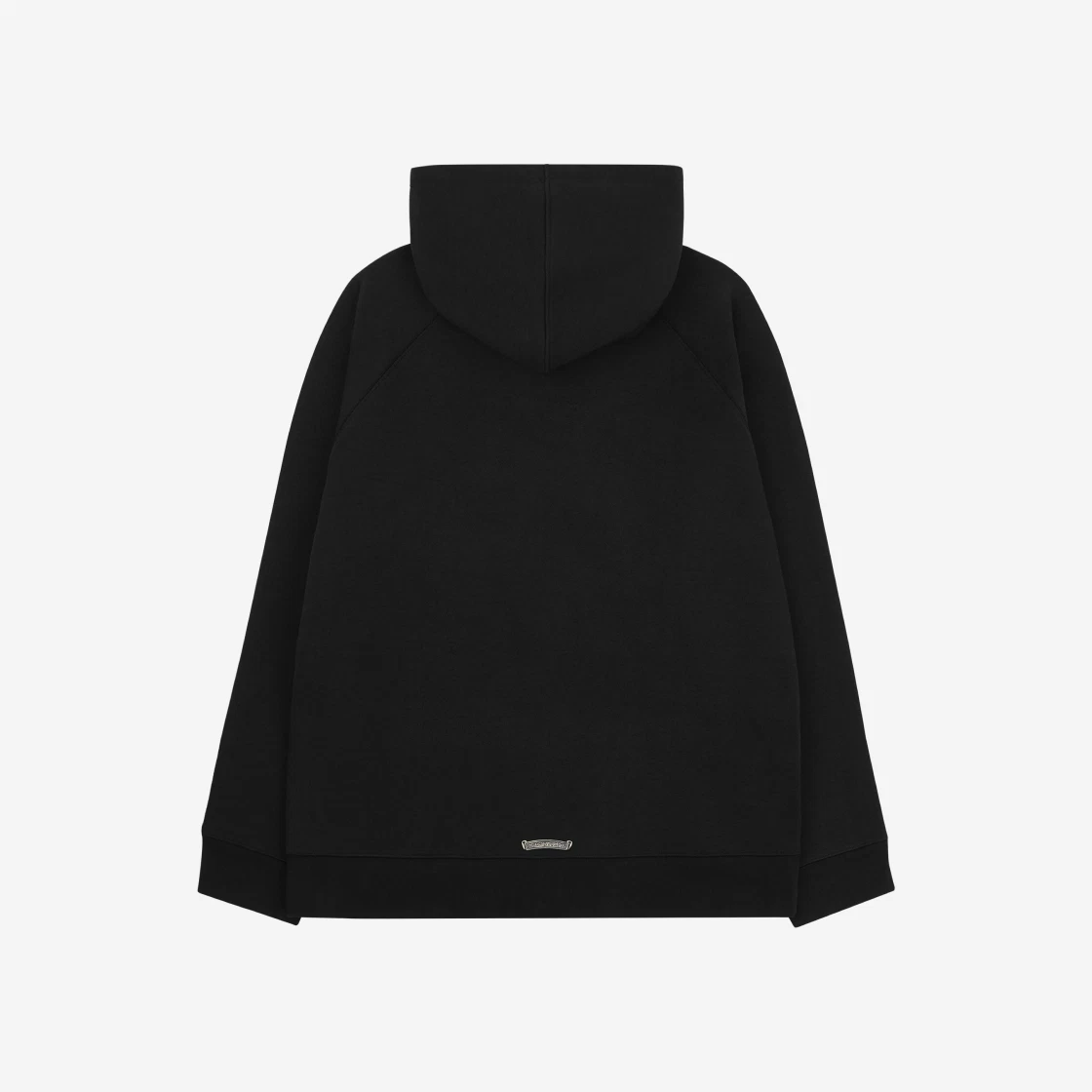 Chrome Hearts Cross Leather Patch Zip-Up Hoodie Black