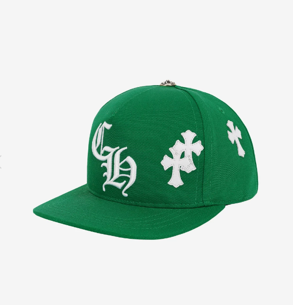 Chrome Hearts Cross Patch Baseball Hat Green