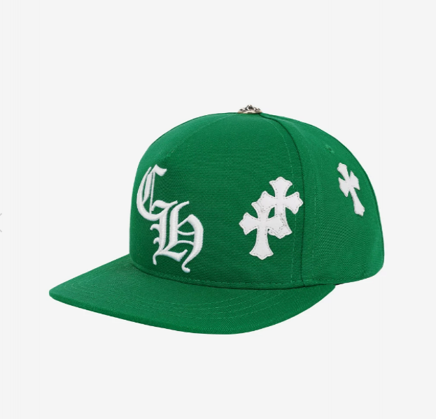 Chrome Hearts Cross Patch Baseball Hat Green