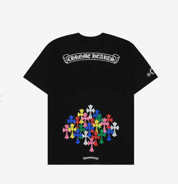 Chrome Hearts Multi Color Cross T-Shirt Black