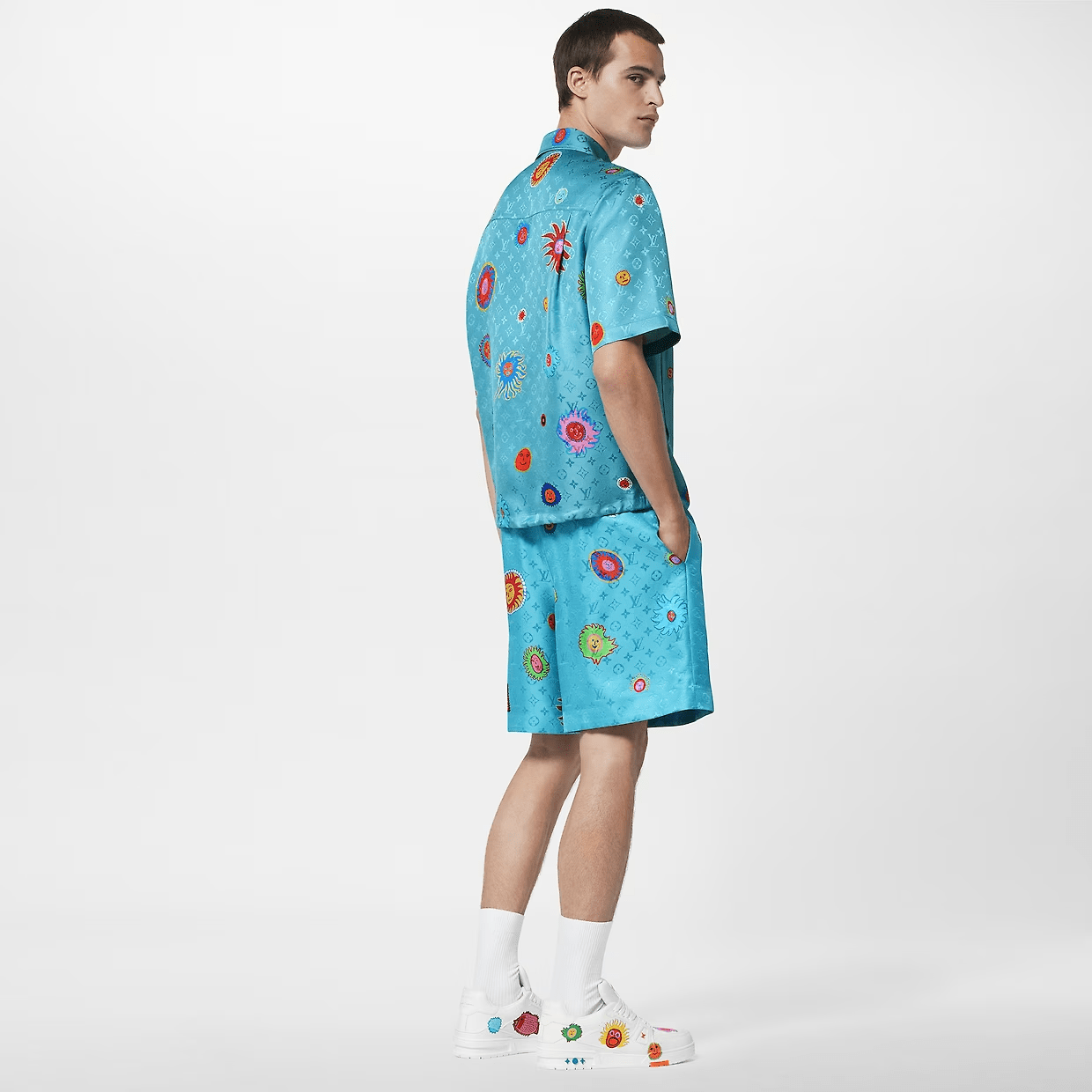 LV x YK Monogram Face Short Sleeve Shirt