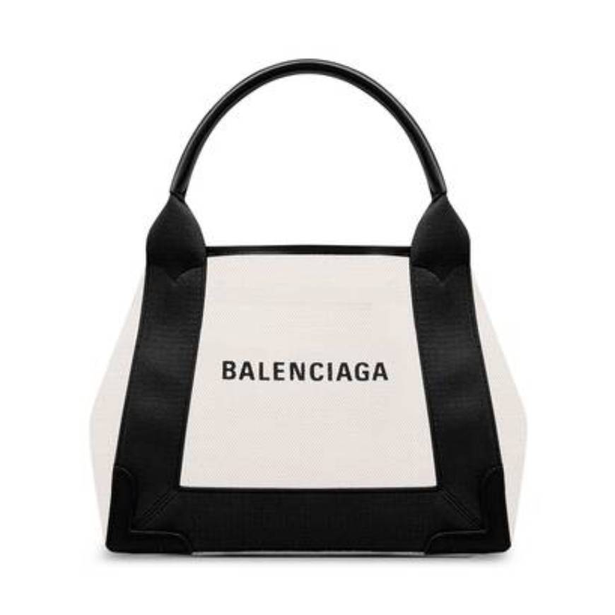 WOMEN'S NAVY XS TOTE BAG IN BLACK/SILVER