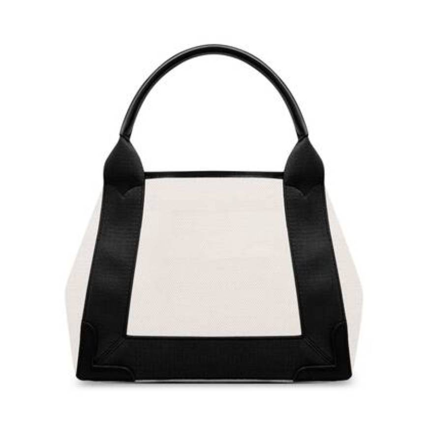 WOMEN'S NAVY XS TOTE BAG IN BLACK/SILVER
