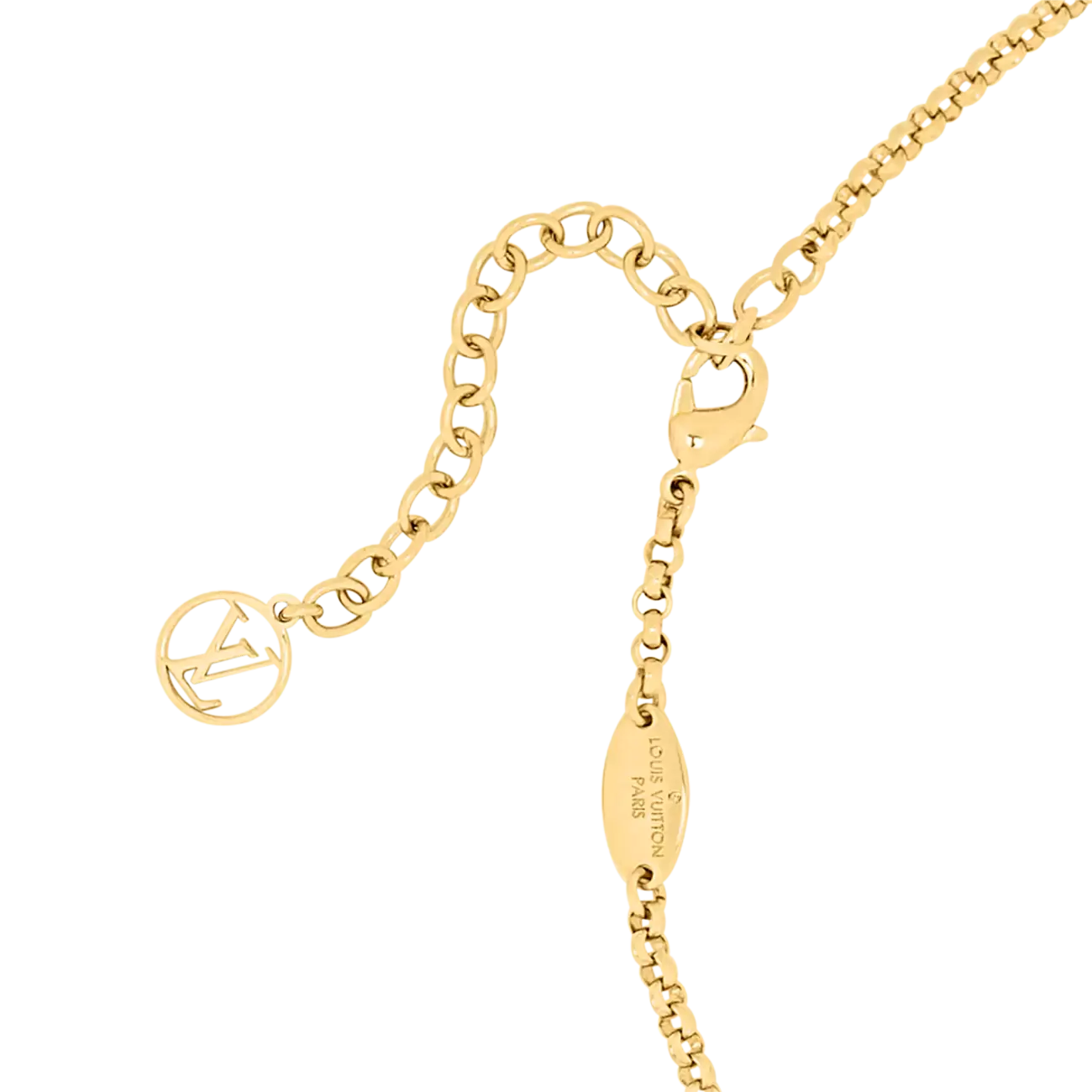 LV x YK LV Iconic Infinity Dot Necklace Black White