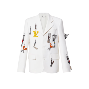 Tool Embroidered Multi-Button Single Breasted Jacket