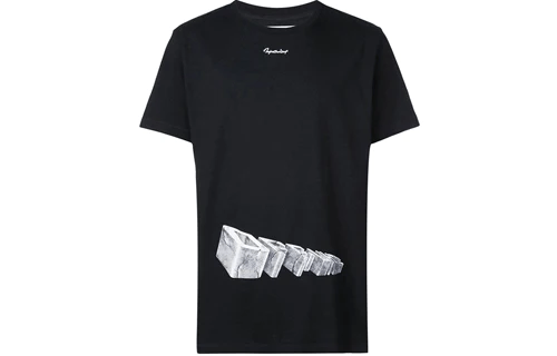 OFF-WHITE 3D Printing Cotton Short Sleeve Black 