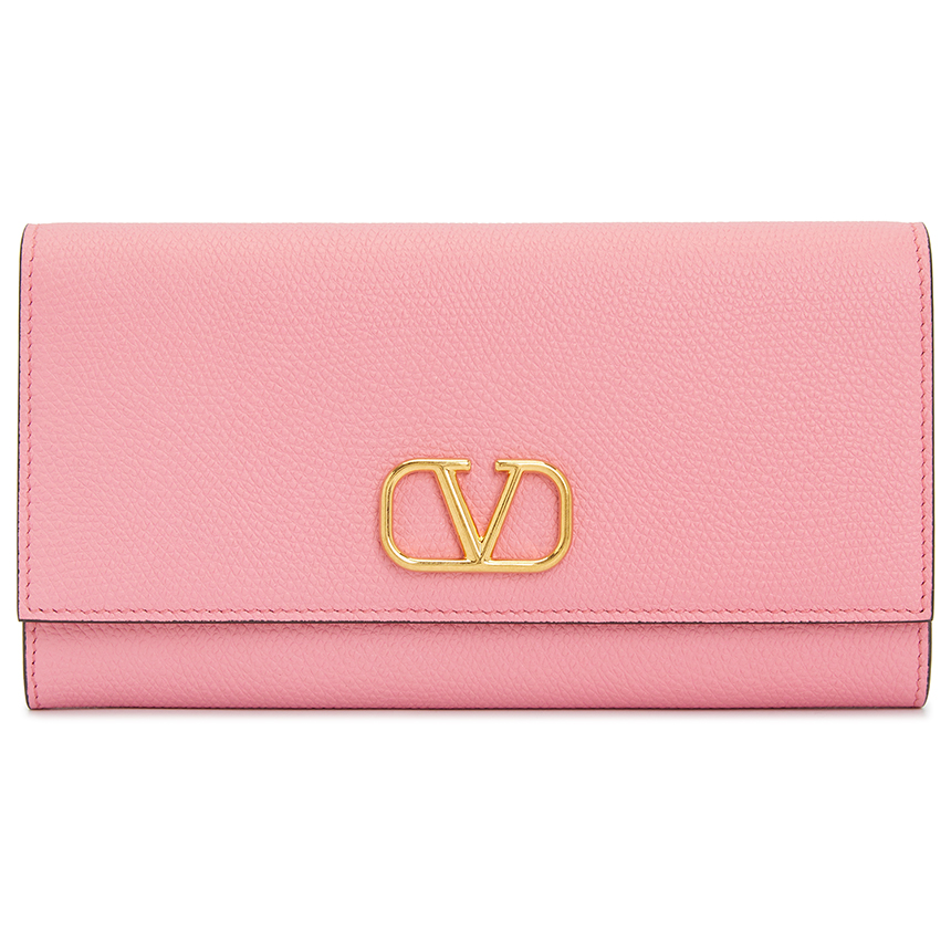 V Logo Signature Women's Long Wallet