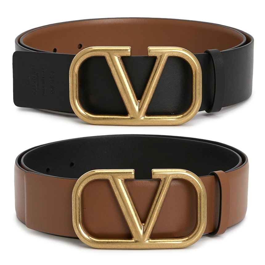 V Logo Signature Men's Reversible Casual Belt 