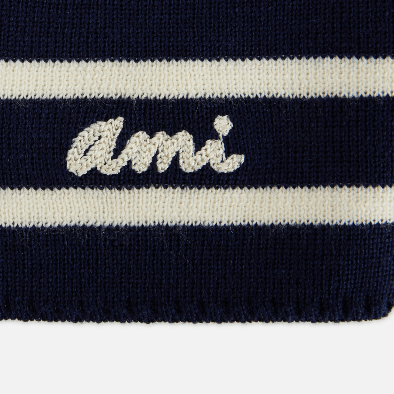 Ami Embroidery Sleeveless Sailor Sweater