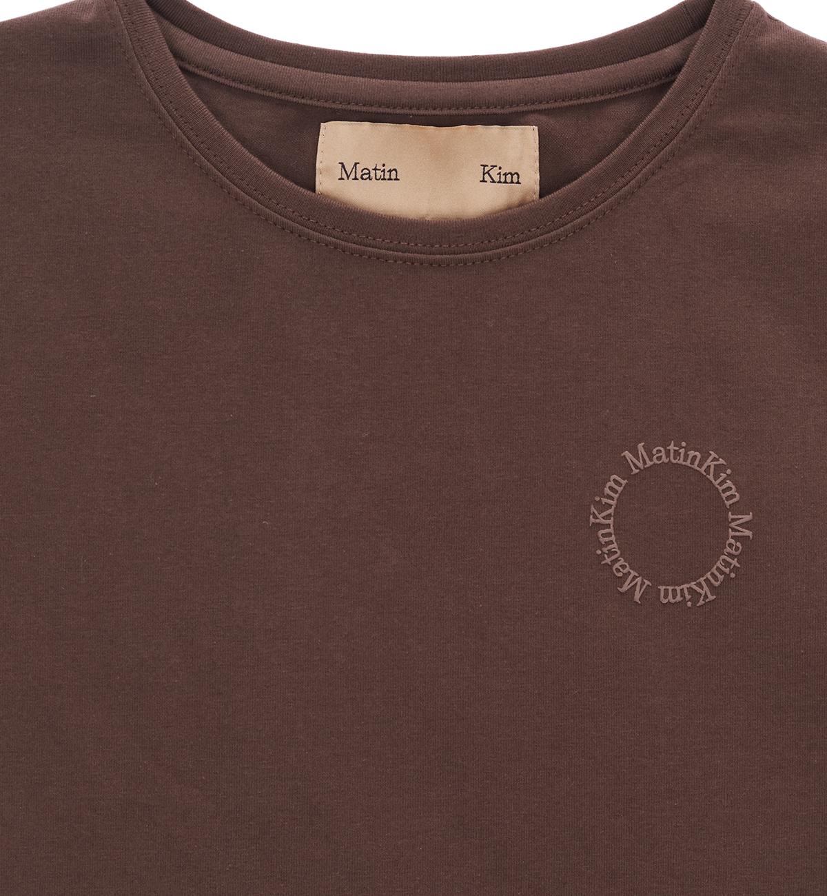  CIRCLE LOGO CROP TOP IN BROWN