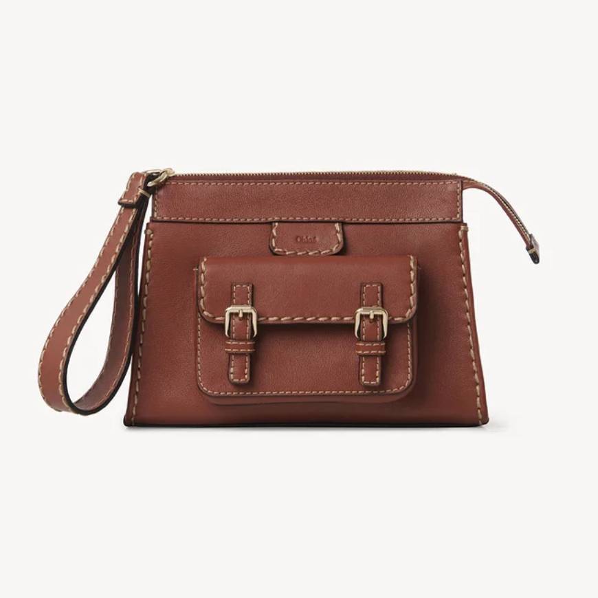 EDITH SMALL POUCH  SEPIA BROWN