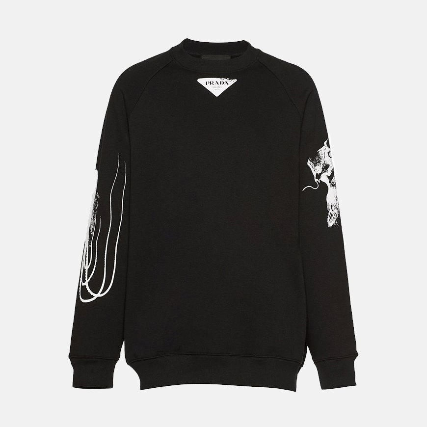 Prada Logo Arm Patch Sweatshirt 