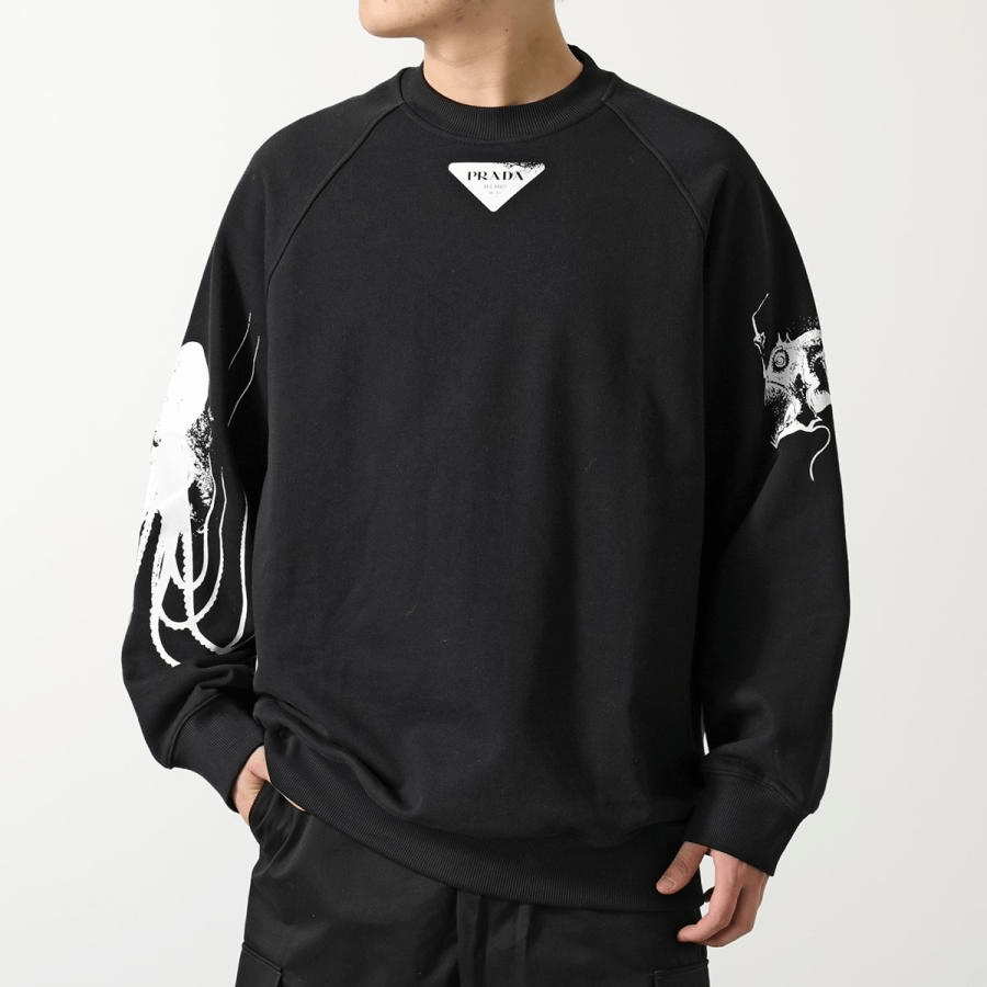 Prada Logo Arm Patch Sweatshirt 