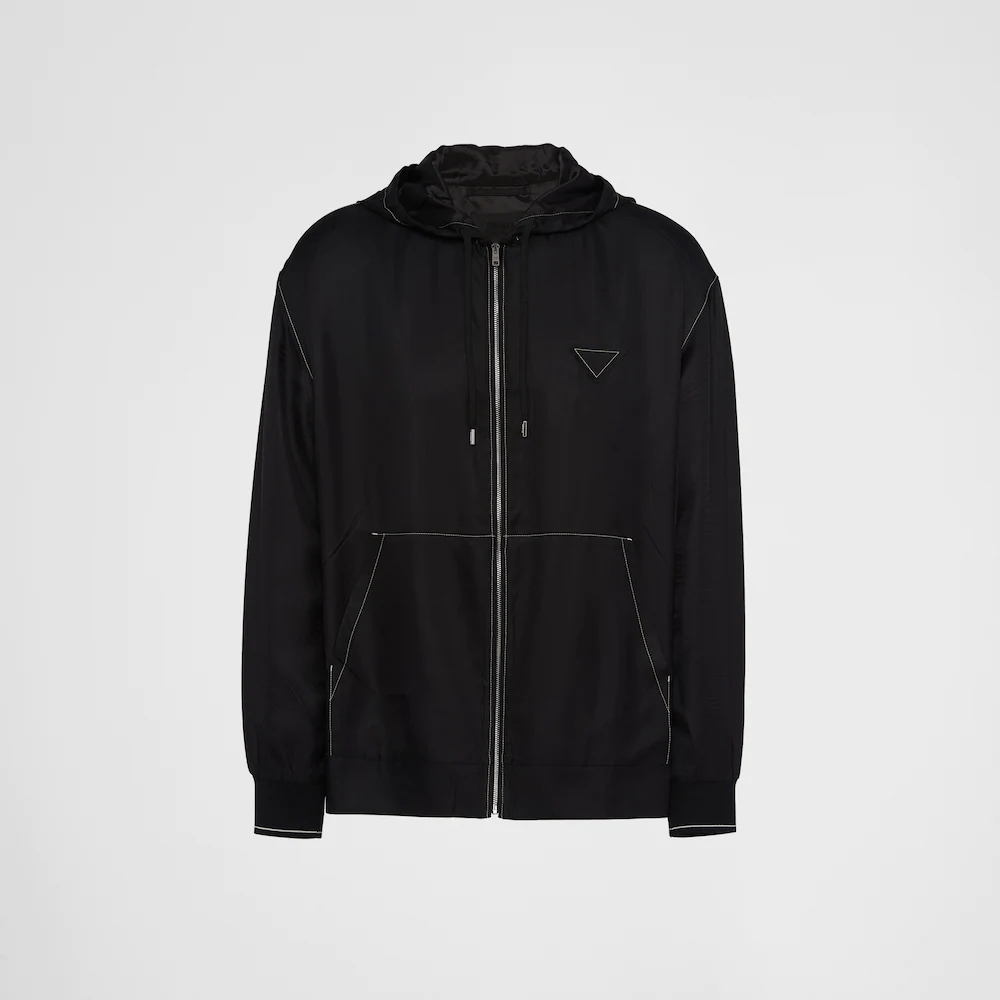 Silk blouson jacket