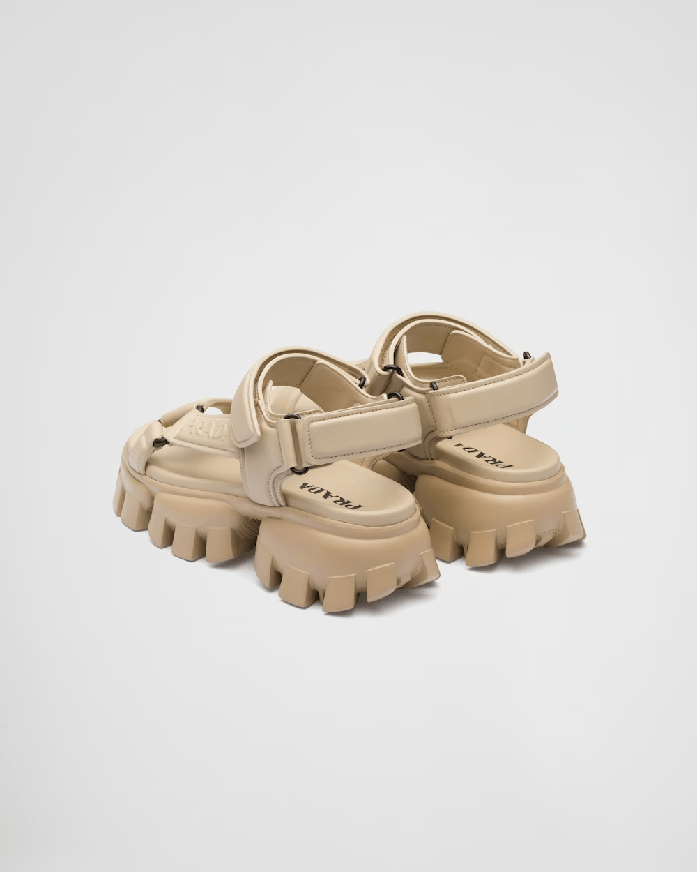 Nappa leather sandals in Beige