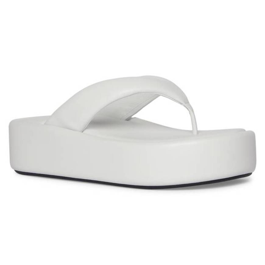 WOMEN'S RISE THONG SANDAL IN WHITE