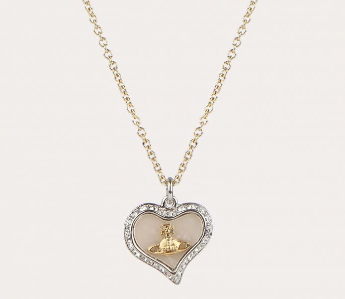 ORB Petra Heart Pendant Chain Necklace