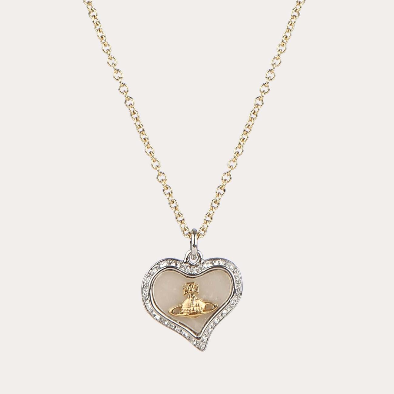 ORB Petra Heart Pendant Chain Necklace