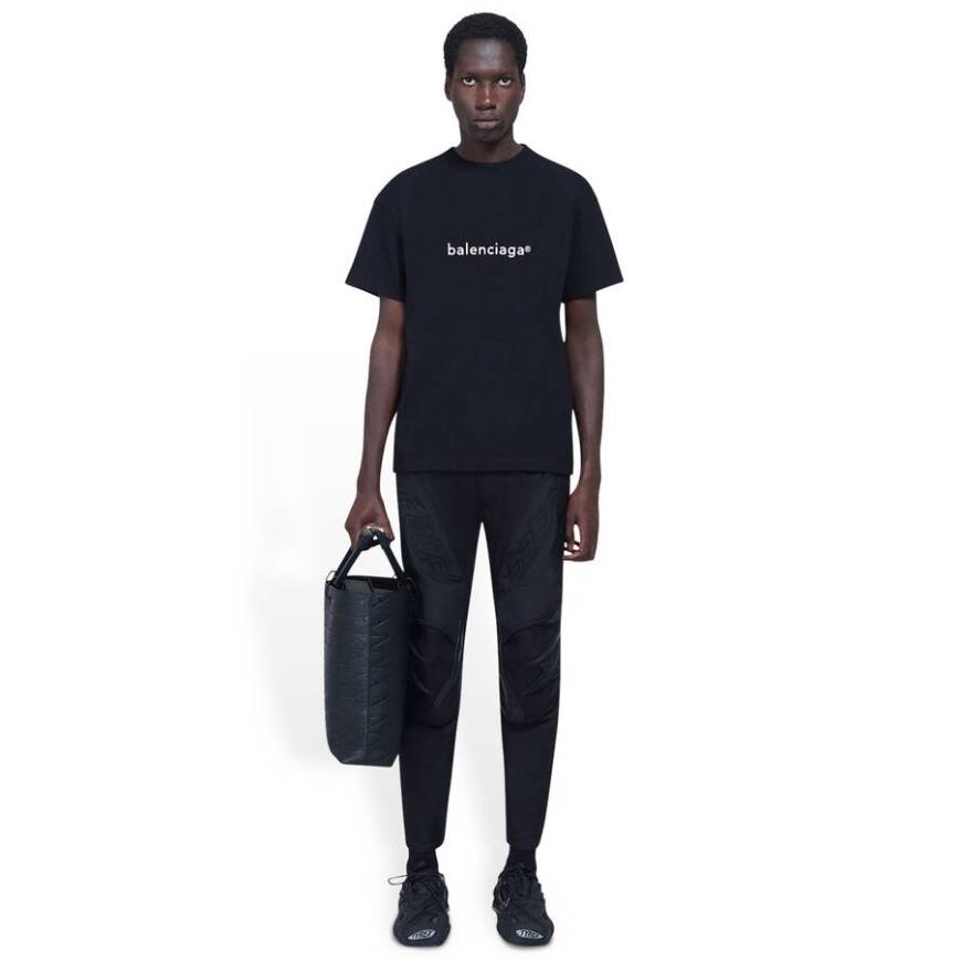 T-SHIRT FIT MEDIUM NEW COPYRIGHT POUR HOMME EN NOIR