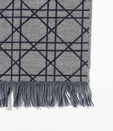 Cannage Scarf Gray Cashmere
