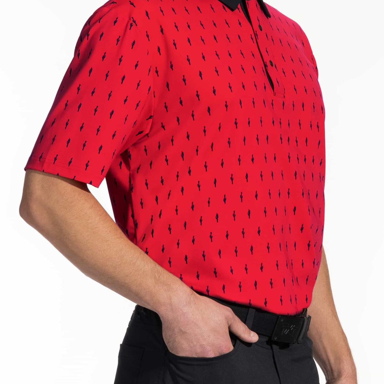 Men's COMFORT FIT CACTUS PRINT POLO 