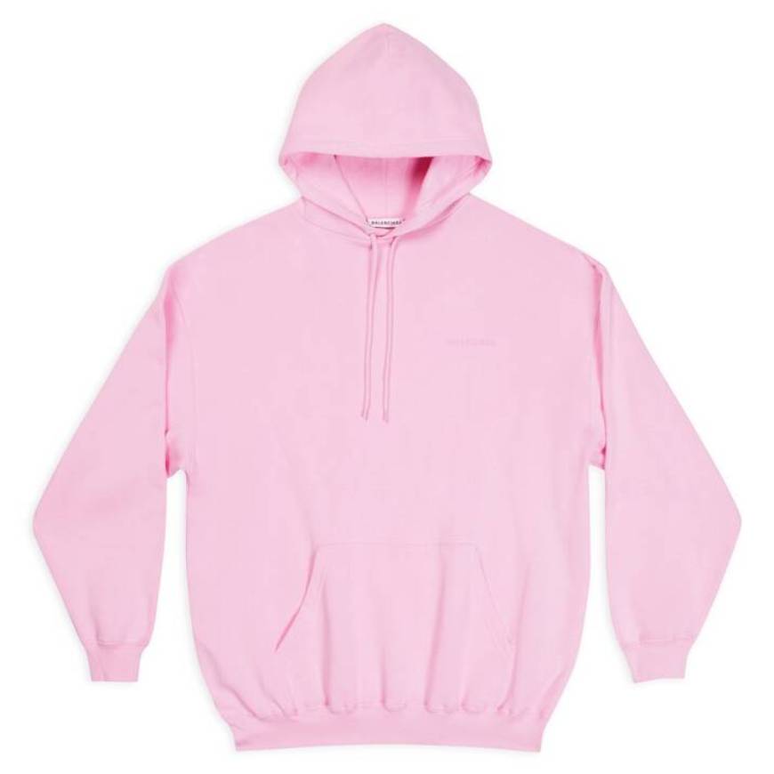 WOMEN'S BALENCIAGA HOODIE MEDIUM FIT IN PINK/WHITE