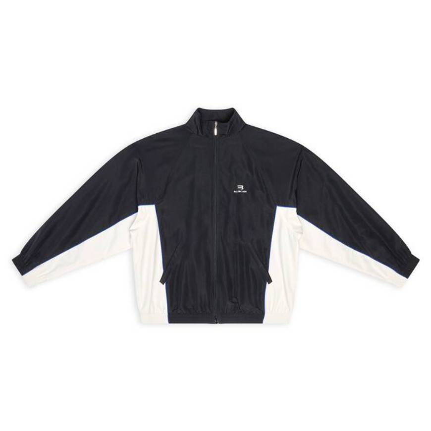 WOMEN'S SPORTY B TRACKSUIT JACKET IN BLACK